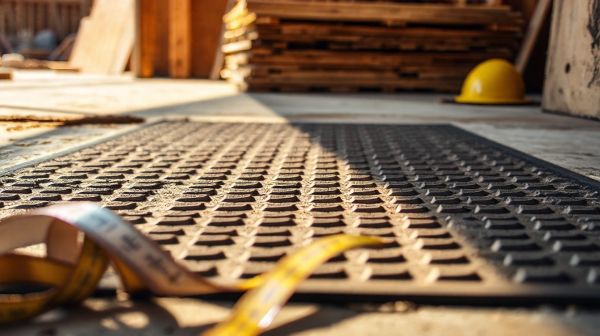 Top rental mats for resilient support in construction projects